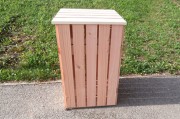 Poubelle d'extérieur bois