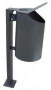 Corbeille de ville avec cendrier - 45 ou 60 L