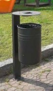 Poubelle extérieure en acier perforé - 45 L