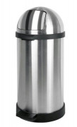 Poubelle inox à trappe avec pédale