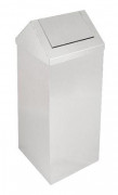 Poubelle inox avec couvercle basculant