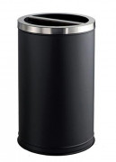 Poubelle tri sélectif intérieure - Acier époxy noir - 2 x 50 ou 3 x 35 L