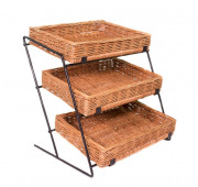 Présentoir de table en osier pour boulangerie