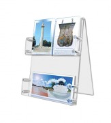 Présentoir plexi cartes postales de bureau