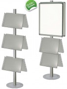 Présentoir porte brochures aluminium