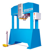 Presse hydraulique à double montants avec table fixe