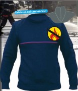 Pull sécurité col rond maille perlée