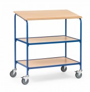 Servante d'atelier 2 plateaux - Hauteur 1100 à 1195 mm