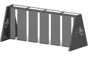 Rack vélo signalétique intégrée - 6 places
