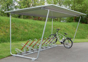 Rack à vélo sécurisé en acier - 2 à 6 places - Longueur 1,40 m ou 2,10 m