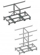 Rack de rangement pour barrières de chantier