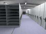 Rayonnage mobile sur rails