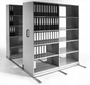 Rayonnage mobile tôlé à poignée