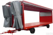 Remorque à bâche coulissante charge 6 tonnes