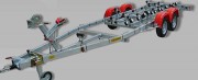 Remorque bateau double essieu