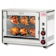 Rôtissoire électrique 2.8 ou 3.5 kW - 2 broches - Capacité 6 ou 8 poulets