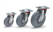 Roue pivotante en caoutchouc