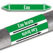 Rouleau adhésif de marqueurs de tuyauterie verts - eau