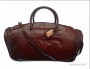Sac de voyage en cuir coloris fauve