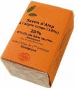 Savonnette bio d'Alep à l'argile rouge