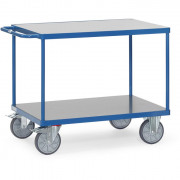 Servante d'atelier avec plateaux en PVC FETRA - Charge : 500 ou 600 kg - Roues TPE