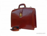 Serviette de luxe en cuir coloris havane clair