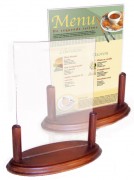 Socle en bois pour porte menu