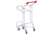 Chariot libre service double panier 