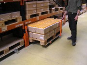Stockage coulissant pour palette au sol