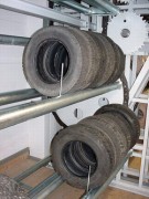 Stockage vertical de pneus