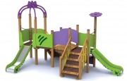 Structure de jeu deux toboggans