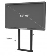 "Support pour écran tactile 55-98"" - Réglage électrique en hauteur de 650 à 1000 mm"