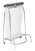 Support sac poubelle à pince avec roulettes