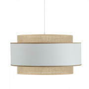 Suspensions luminaires bi-matière en blanc