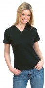 T-shirt personnalisé à col V pour femme