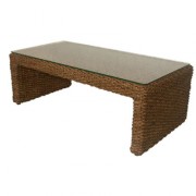 Table basse d'accueil en fibres naturelles 