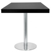 Table carré en bois melaminé couleur noir 