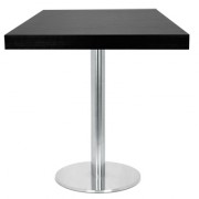 Table carré en bois melaminé couleur noir