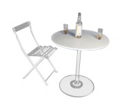 Table de bistrot plexi pied cristal