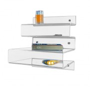 Table de chevet murale plexi
