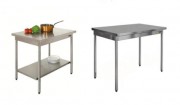 Table de cuisine fixe inox