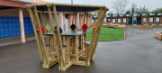 Table d'école pour extérieur en bois - 2 à 8 places