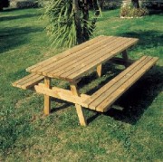 Table de pique-nique en bois 1900x1500 mm