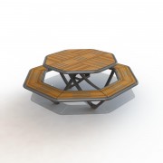 Table de pique nique Octogonale