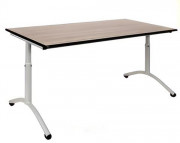 Table cantine scolaire réglable en hauteur - T1 à T3 ou T3 à T6 -  Dim. plateau L120 à 180 x l80 cm