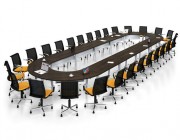 Table de réunion en bois massif