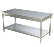 Table de travail inox à étagères multiples
