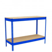 Table de travail métallique sans vis 2 étagères