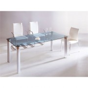 Table design en verre transparent