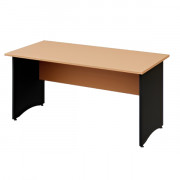 Table droite pour bureau en bois Confort ou Ensemble Kit Bureau - Piètement panneau - L.160 x P.80 x H.75 cm